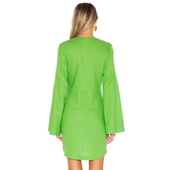 L'Academie The Janeiro Mini Dress in Lime Size Small NWT - Picture 2 of 5